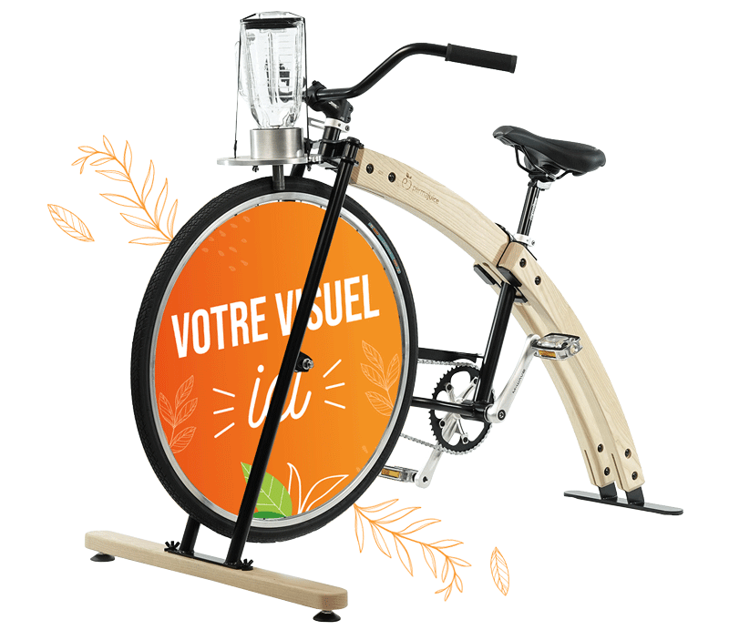 Vélo Smoothie en bois avec roue personnalisable