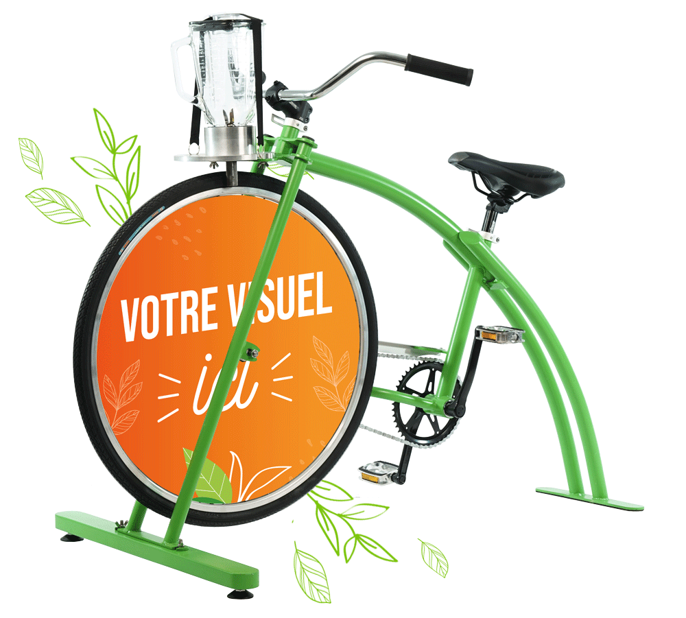 Vélo Smoothie Permajuice vert avec une roue personnalisable