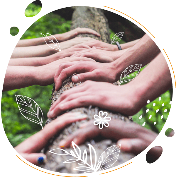 Humain avec nature pour mettre en avant impact écologique