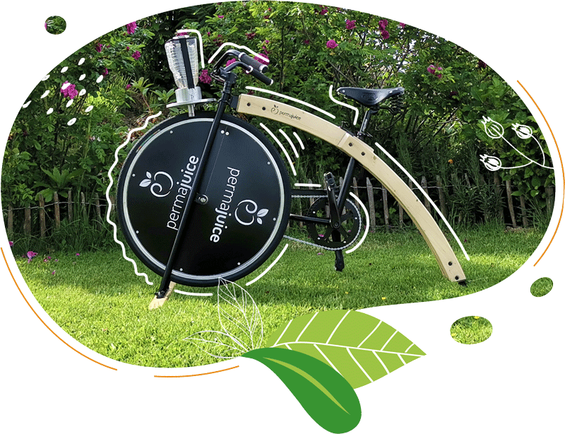 Visuel présentant le design des vélos blenders Permajuice