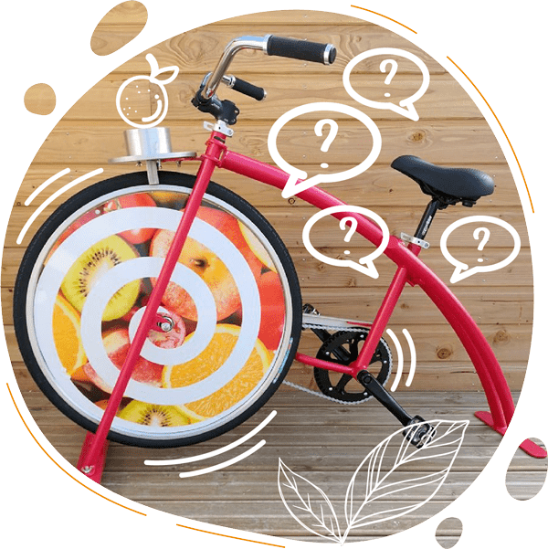 Visuel de foire aux questions sur la location de vélo smoothie