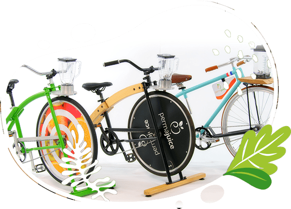 Gamme de vélos blenders Permajuice proposés à la location