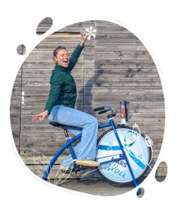 Vélo smoothie Mars Bleu proposé dans le cadre d’une location