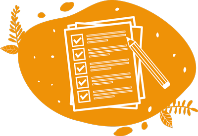 Pictogramme visuel orange d'administratif