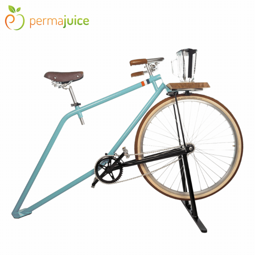 Vélo blender Vintage personnalisé avec habillage de marque et comptoir