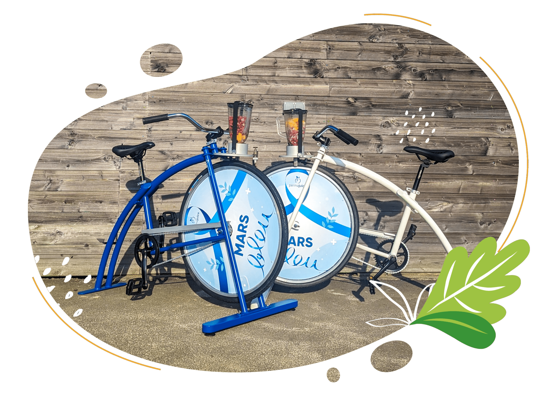 Vélos smoothies personnalisés aux couleurs de Mars Bleu